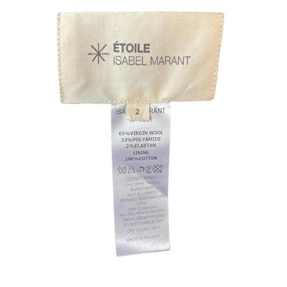 Isabel Marant Etoile Black Virgin Wool Double Breasted Sweater Size‎ 2 US 6 - Picture 6 of 9